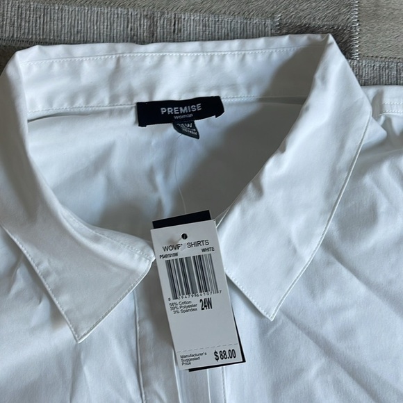 Premise Diva Plus White Button Up - Picture 2 of 6